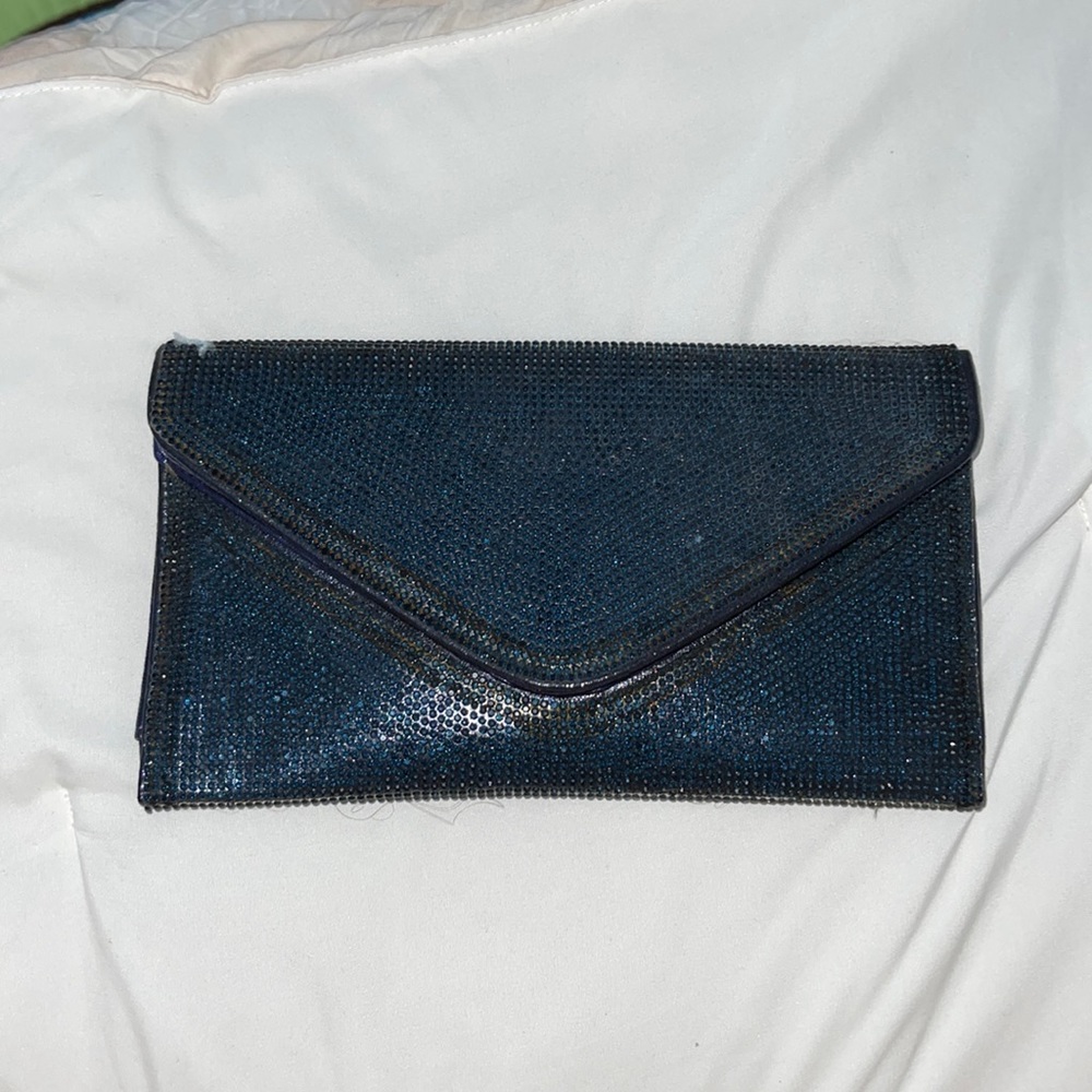 Blue sparkly purse